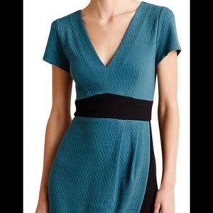Anthropologie Maeve Dress Turquoise Split Shade